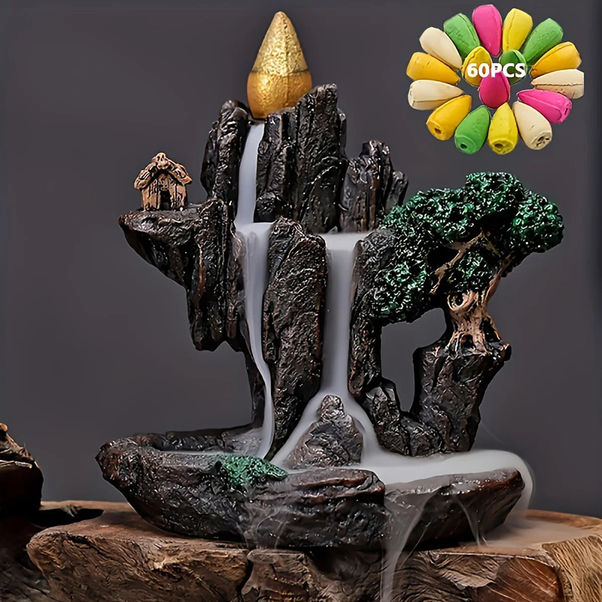 Incense Fountain Burner (with cones)