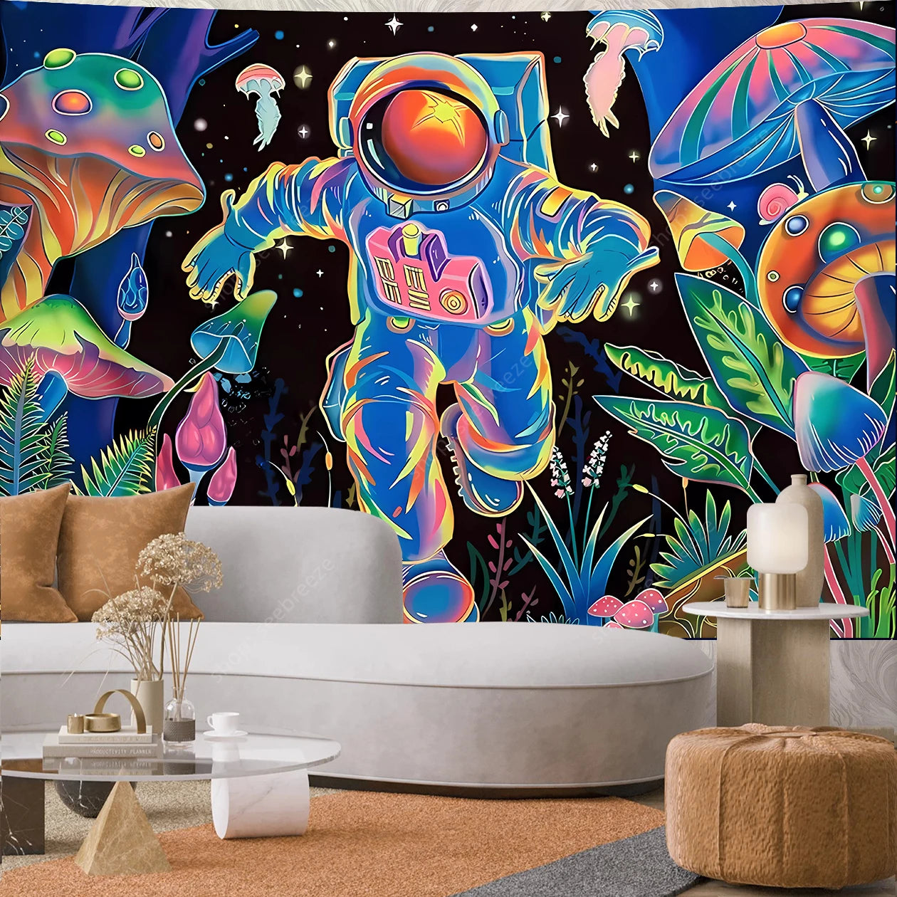 Astronaut UV Reactive Tapestries