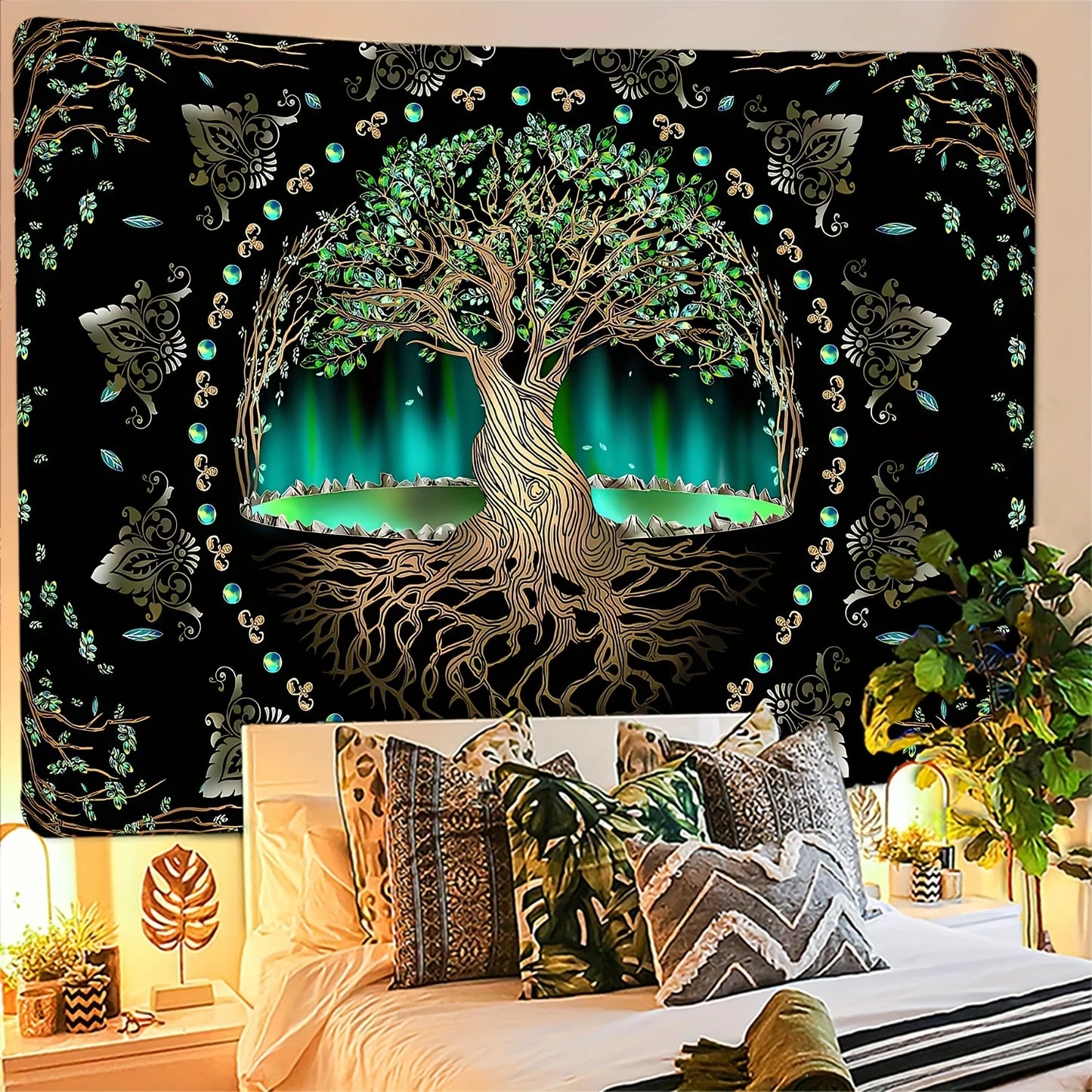 UV reactive Tree of Life Tapestries