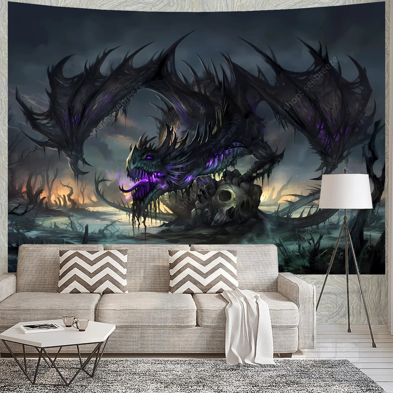 Dragon UV Reactive Tapestries
