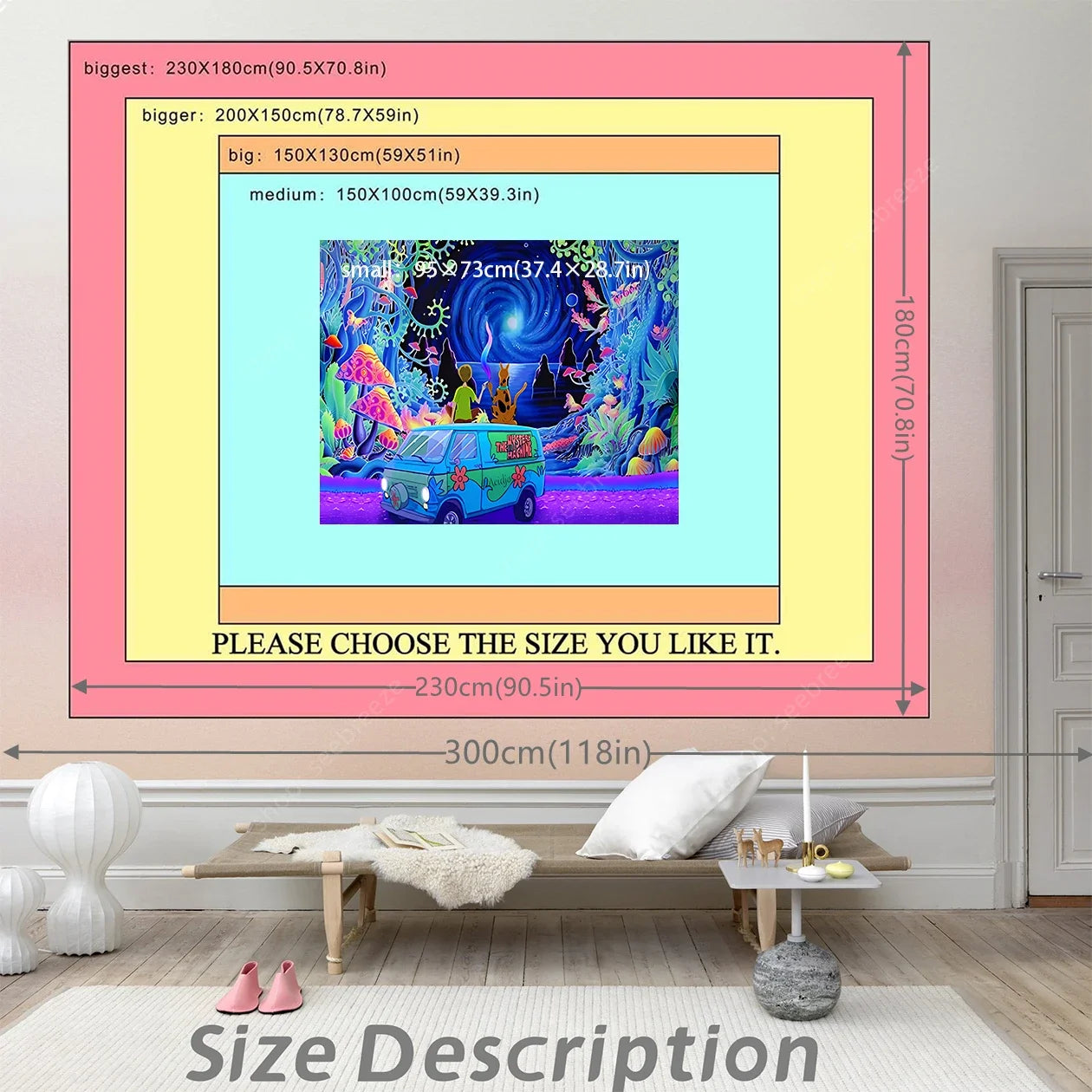 Scooby Doo Psychedelic Tapestry