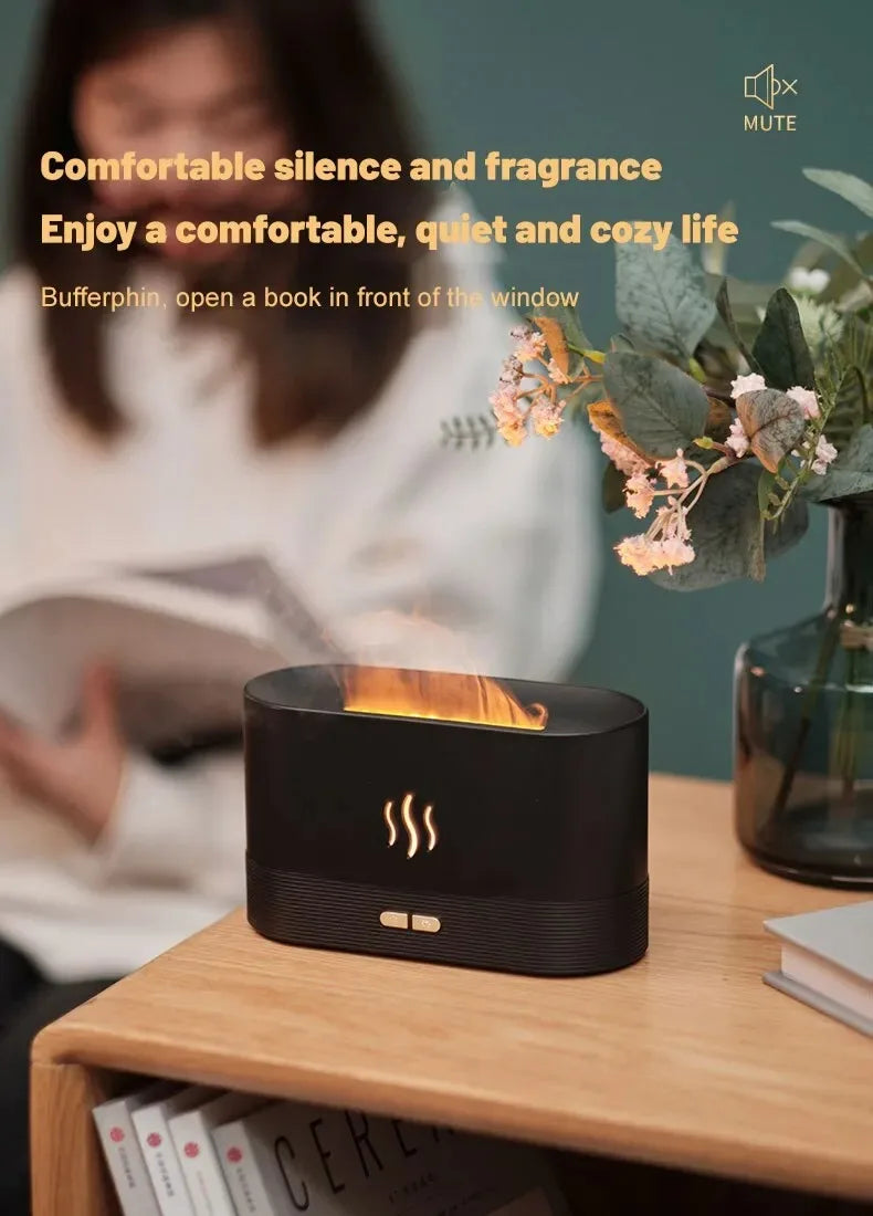Flame Essential Oil Diffuser With LED