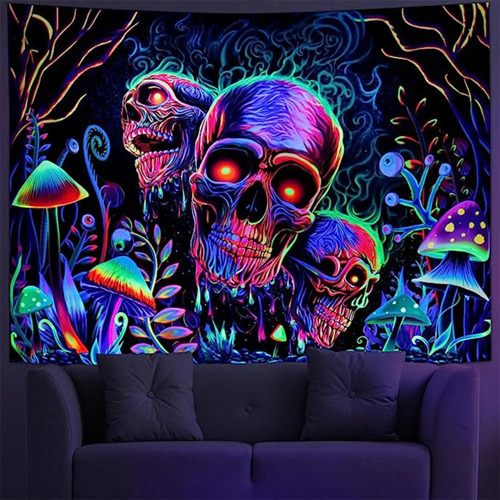 Psychedelic UV Reactive Tapestries