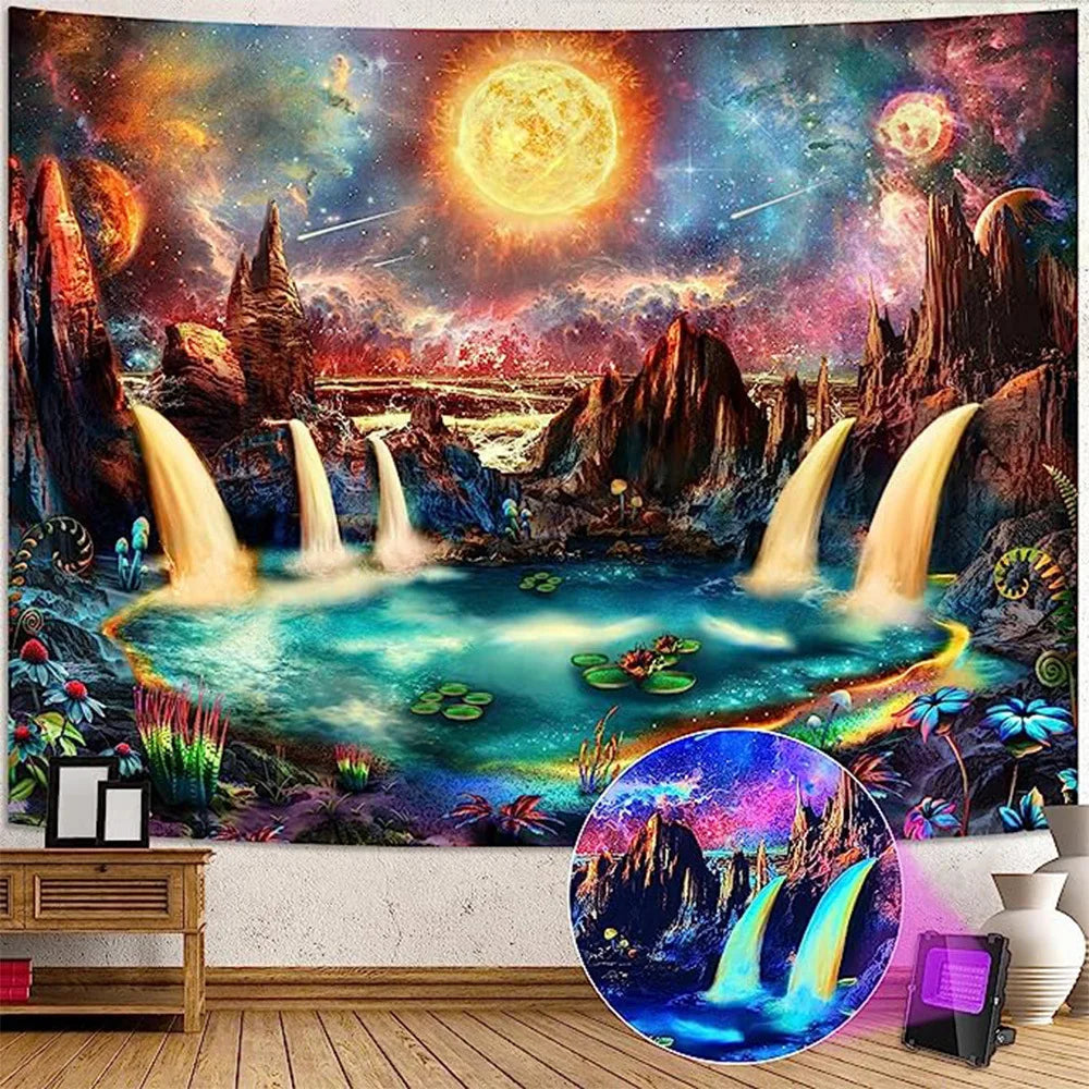 Psychedelic UV Reactive Tapestries