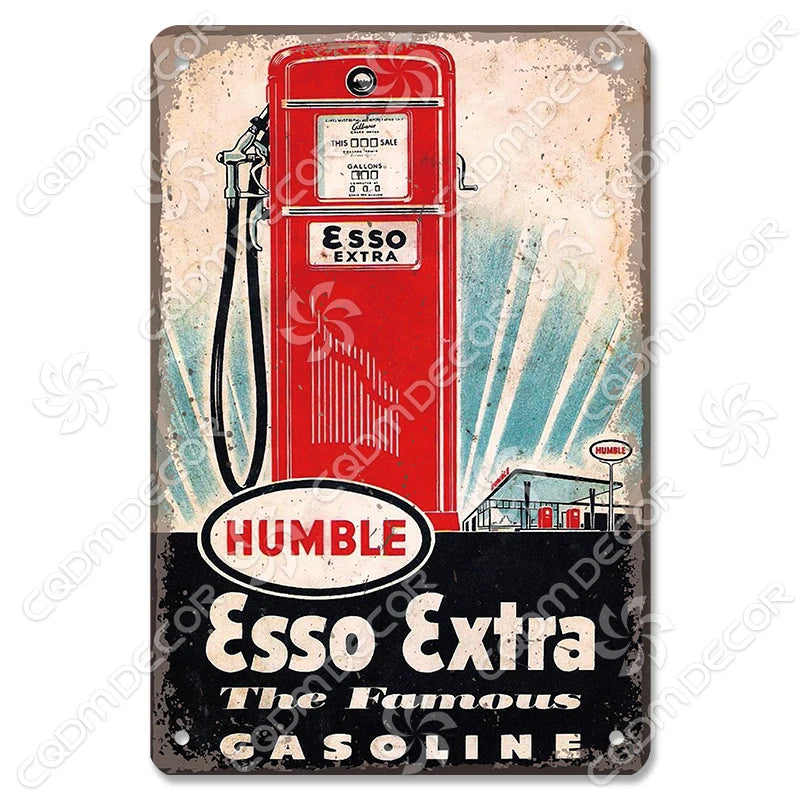 Vintage Gas Station Metal Signs