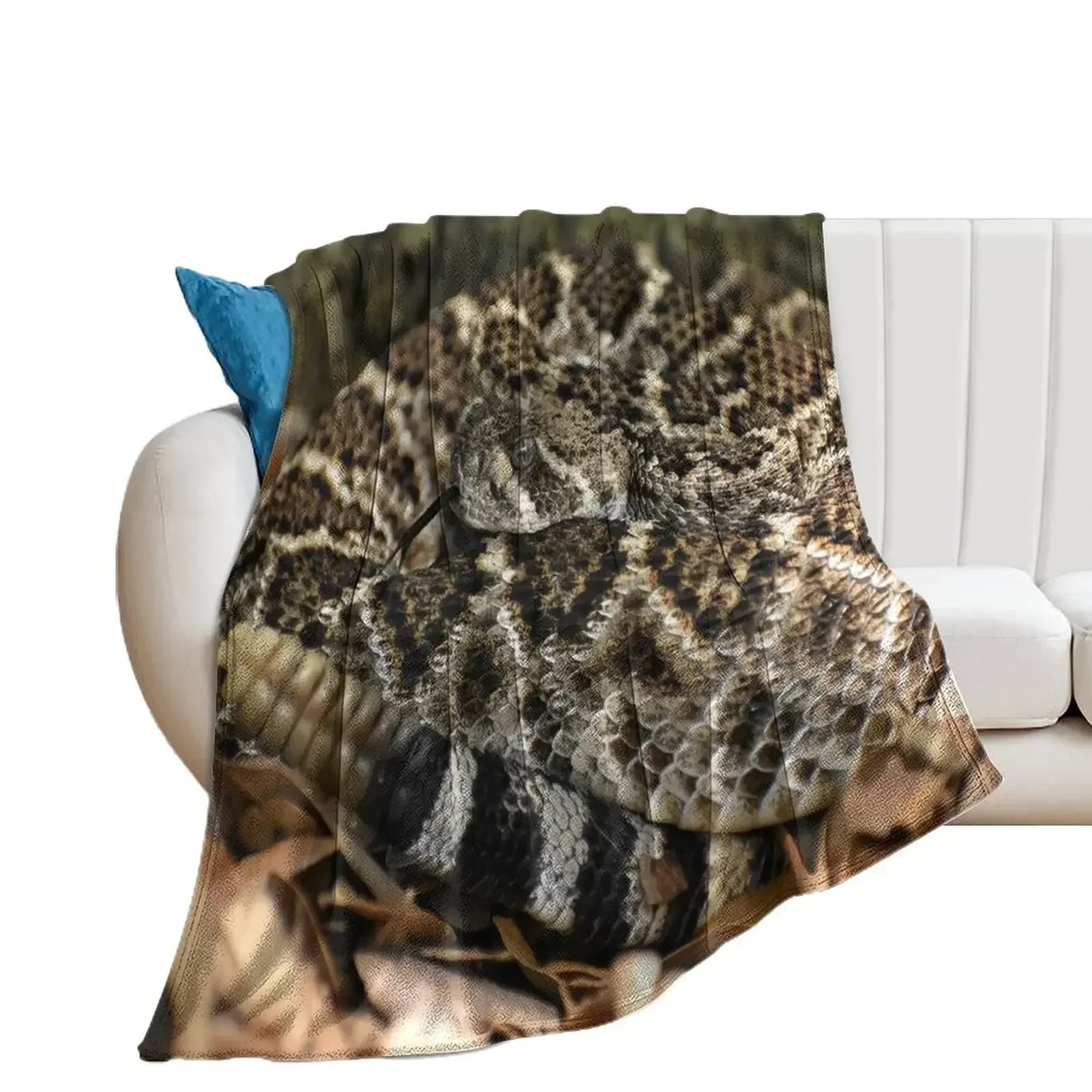 Western Diamondback Rattlesnake Throw Blanket
