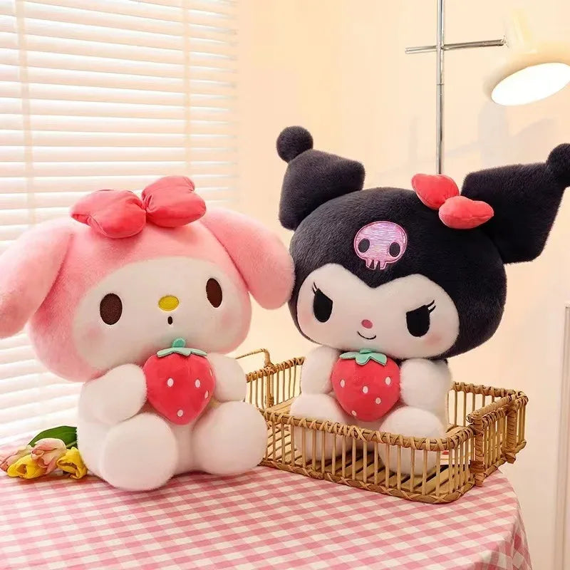Sanrio Strawberry Kuromi/Melody Plushie