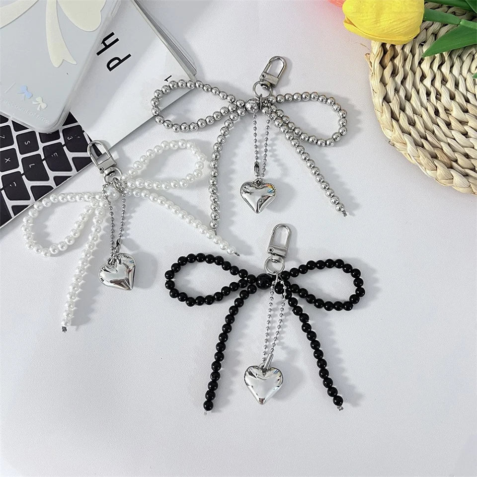 Beaded Bow Keychain