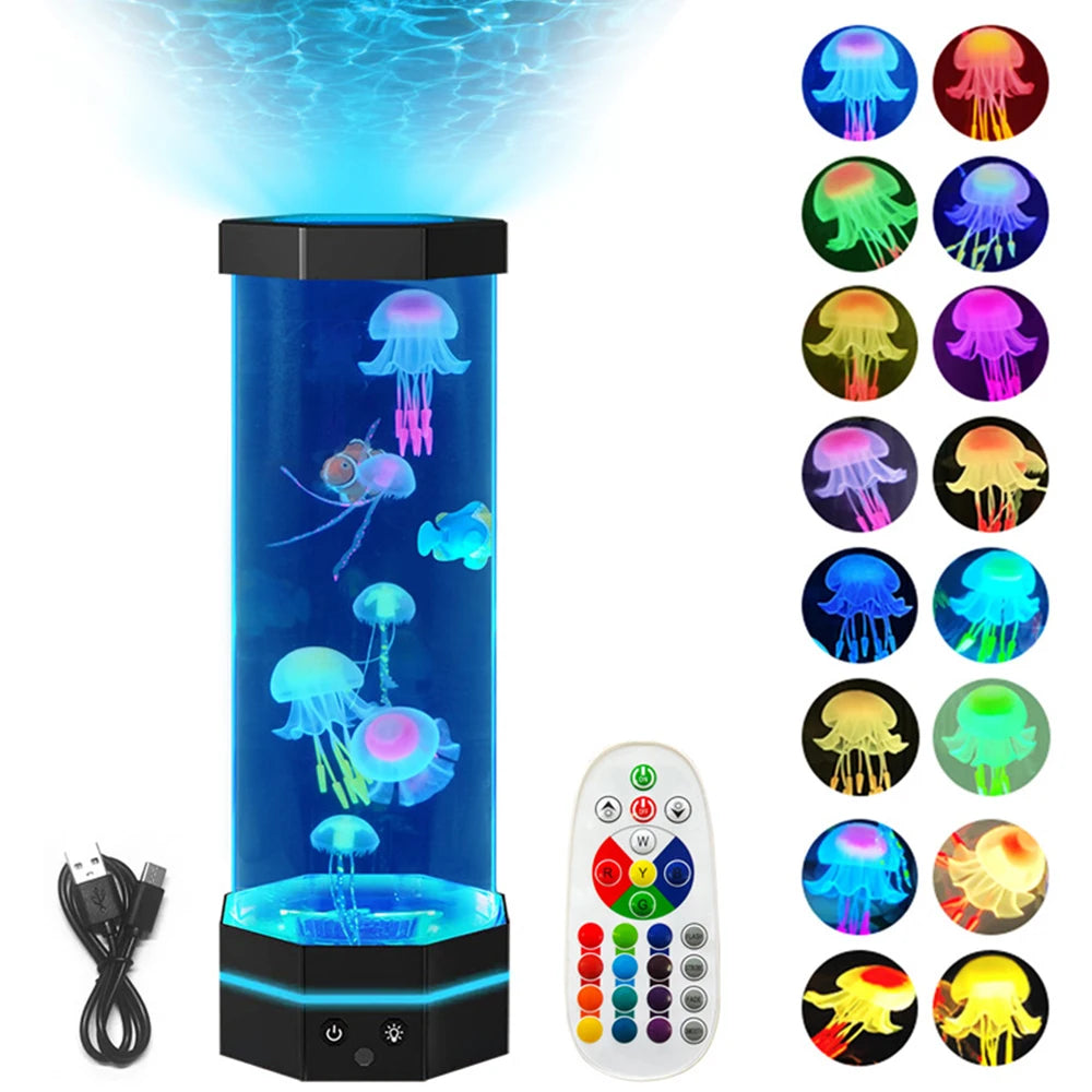 LED color changing Jellyfish Lamp