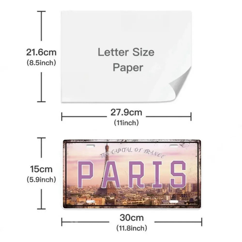 Capital City License Plate Metal Signs