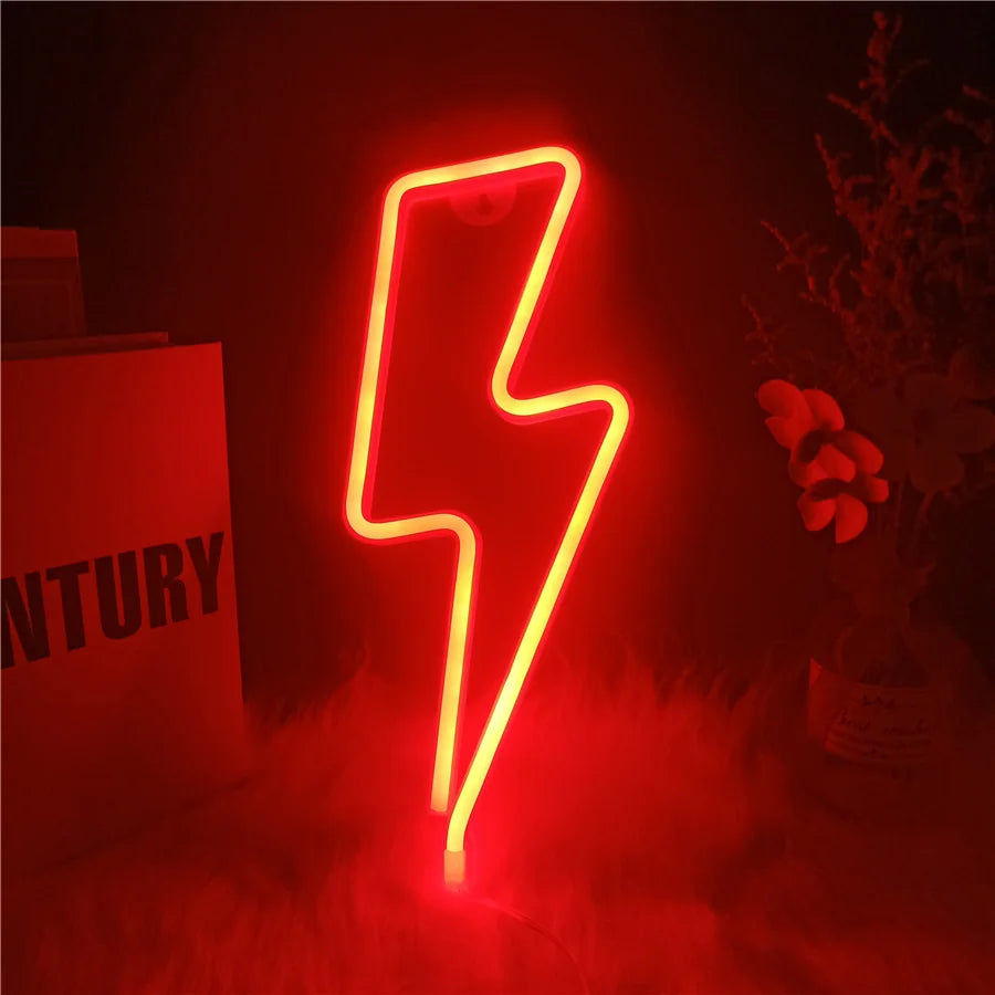 Lightning Bolt LED Neon Sign