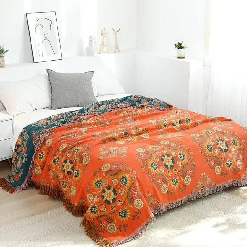 Nordic Bedspread with Tassels
