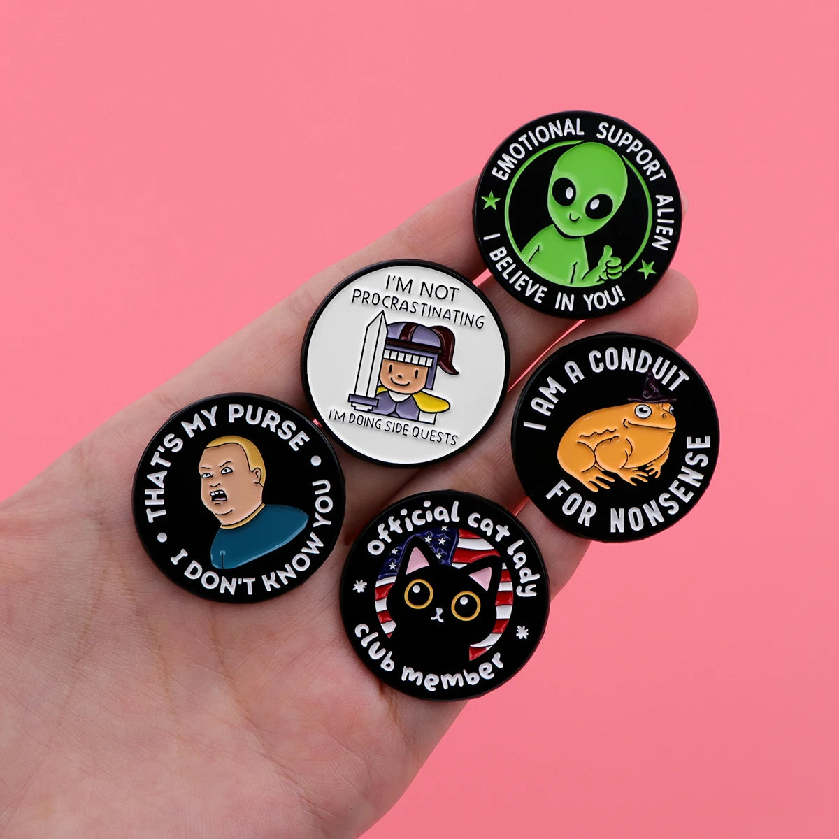 Funny Phrase Enamel Pins