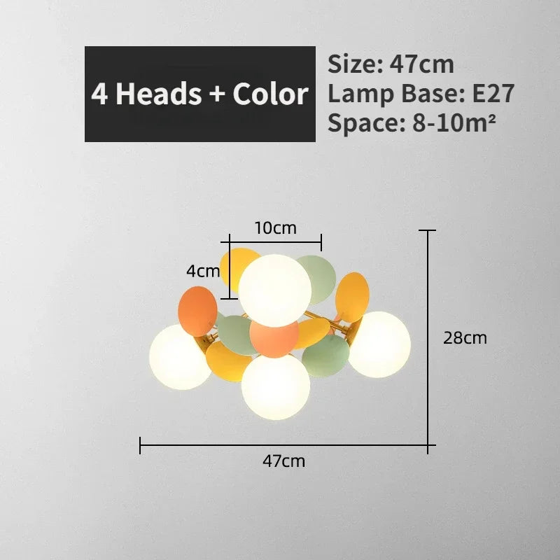 Modern Glass Ball Chandelier