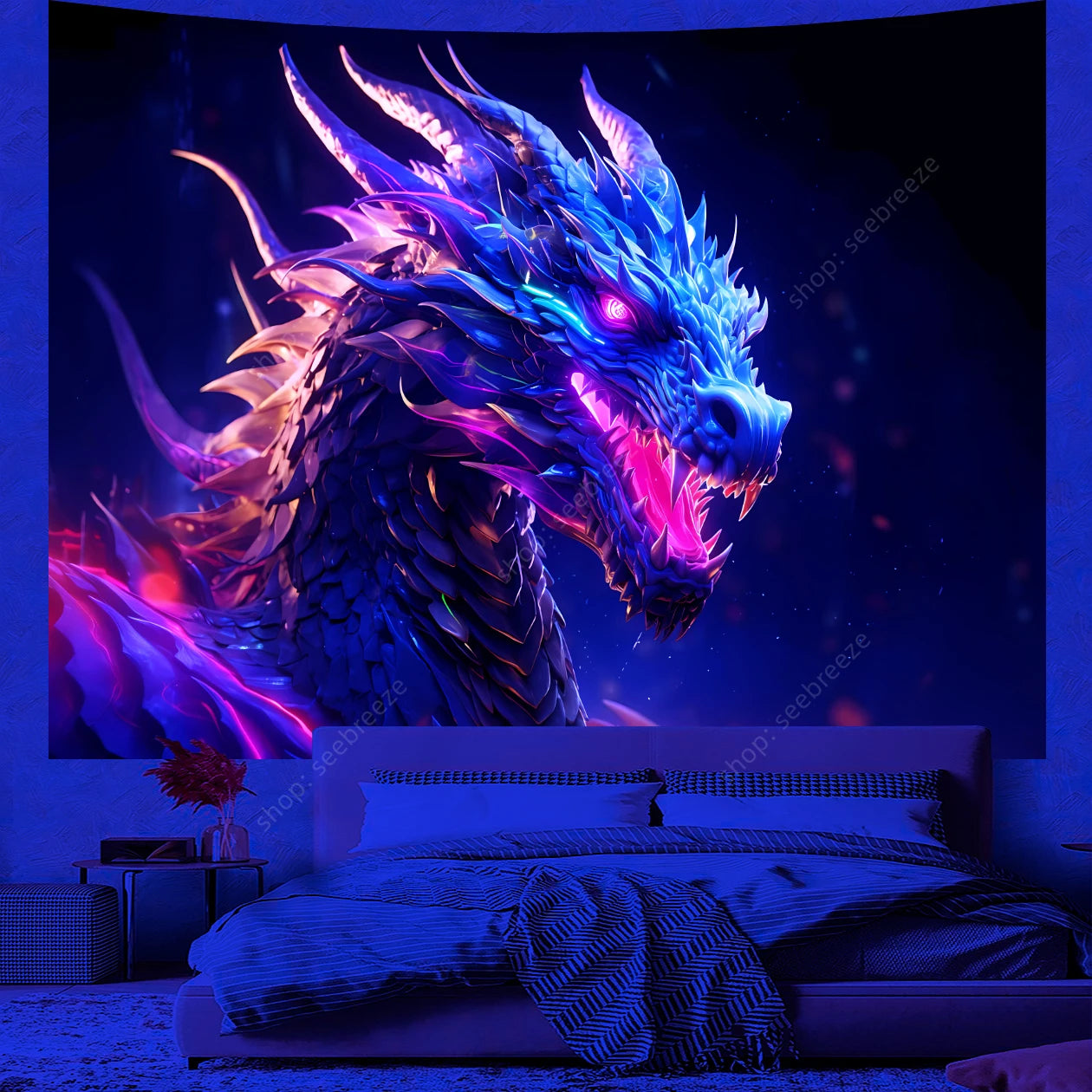 Dragon UV Reactive Tapestries