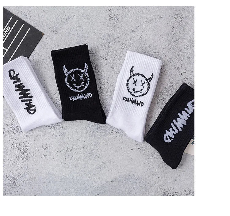 Black/White Graffiti Style Socks