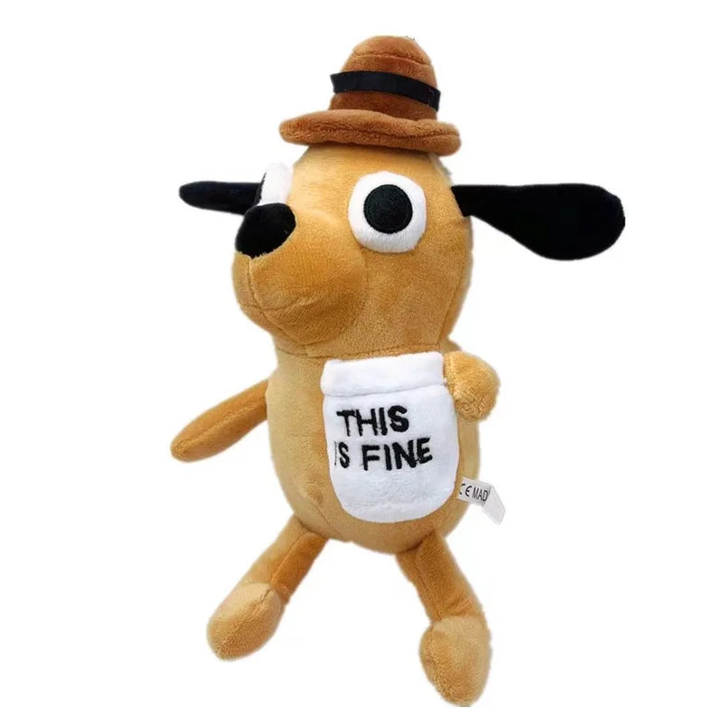 This Is Fine Dog Plushie