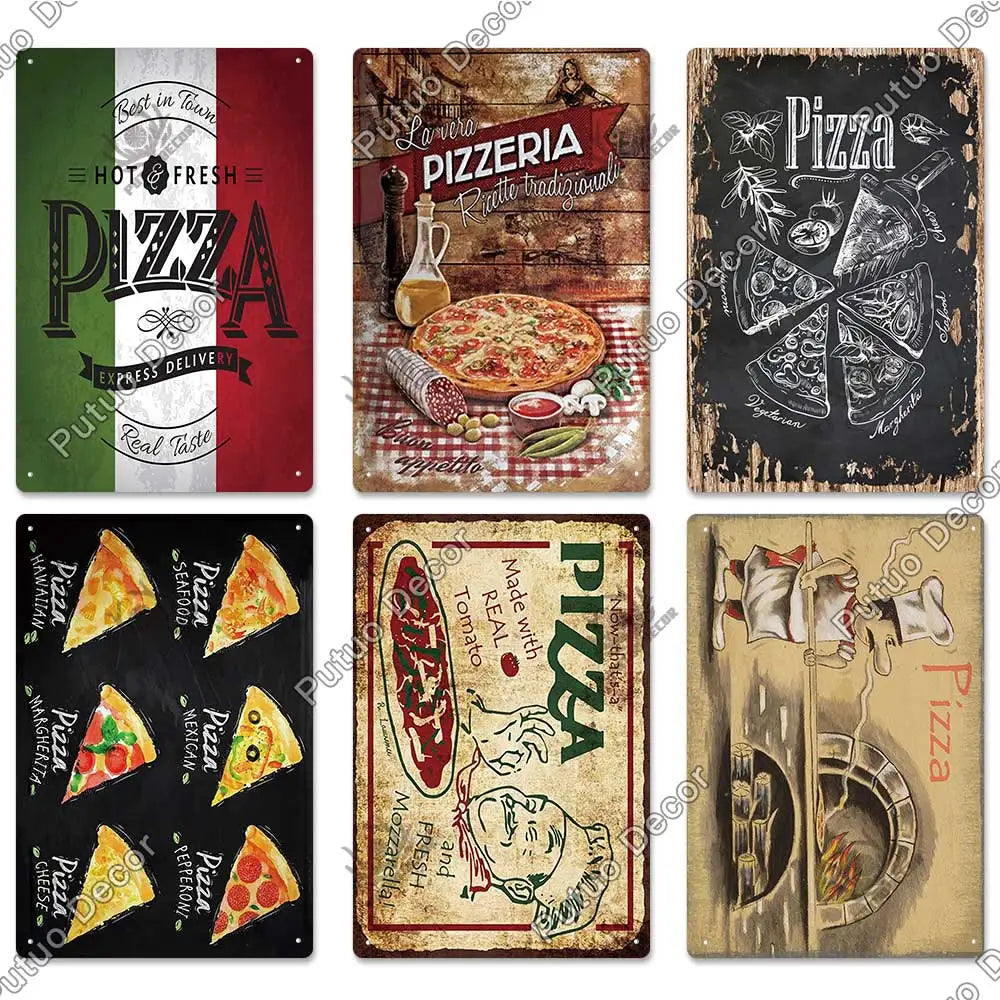 Vintage Restaurant Metal Signs
