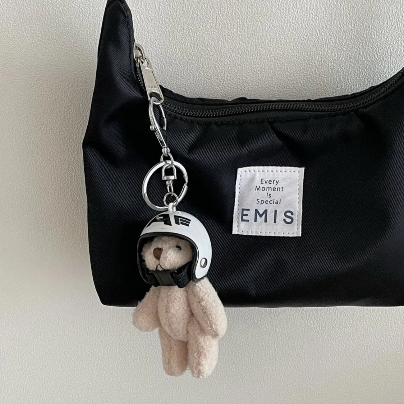 Biker Bear Charm Keychains