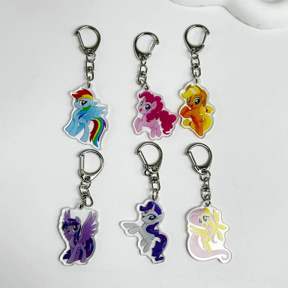 6pc My Little Pony Acrylic Keychain