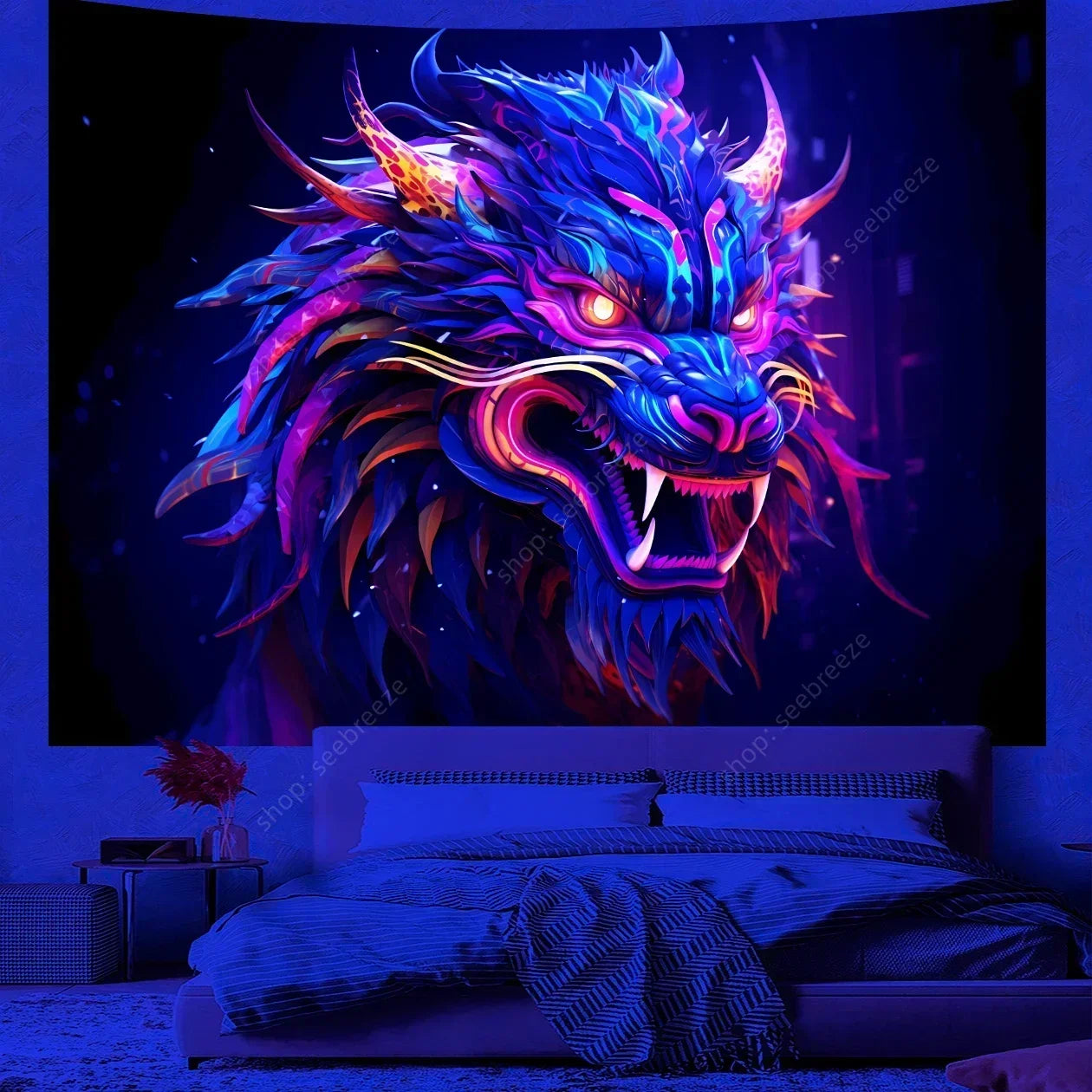 Dragon UV Reactive Tapestries