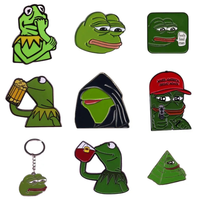 Funny Frog Pin/Keychain