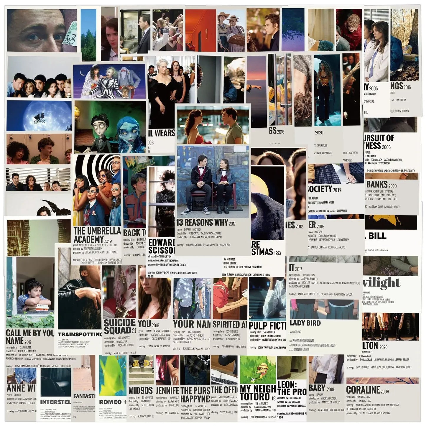Movie Poster Stickers (64pcs)