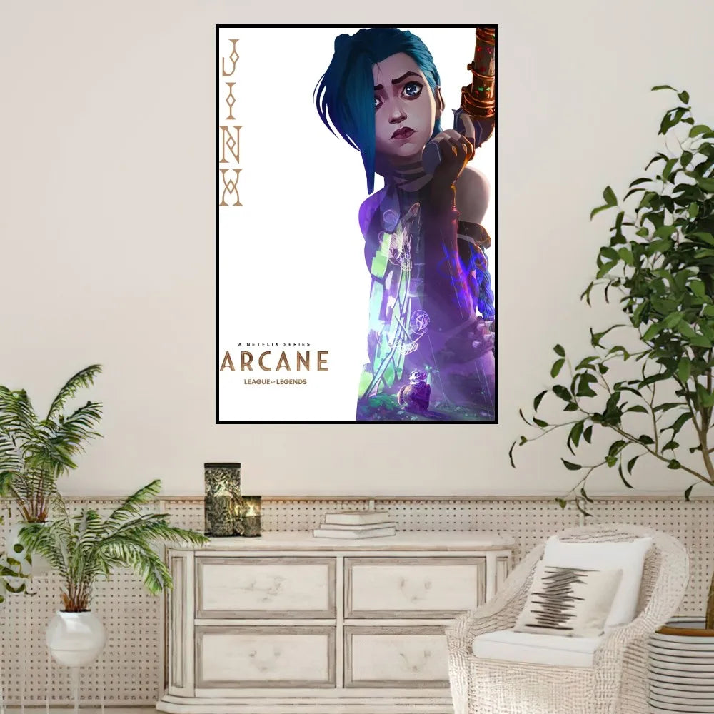 Arcane League of Legends Poster Prints Wall Sticker