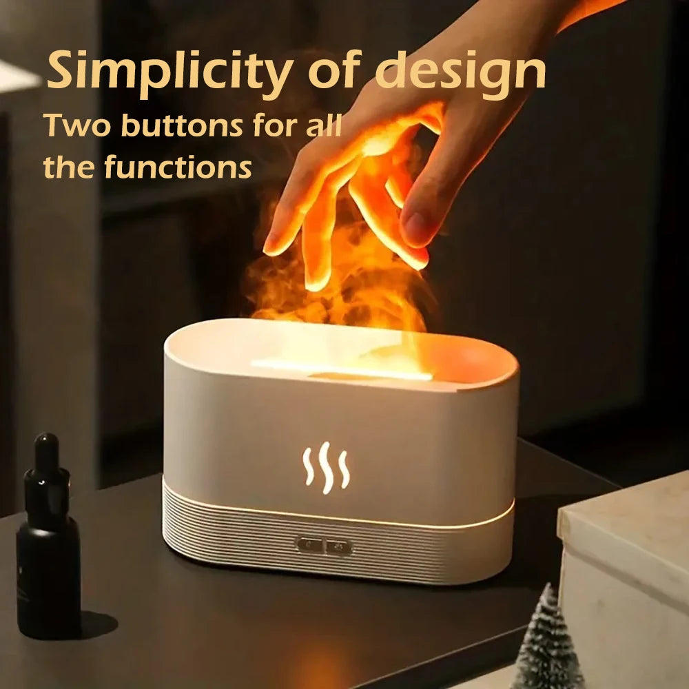 Flame Essential Oil Diffuser With LED
