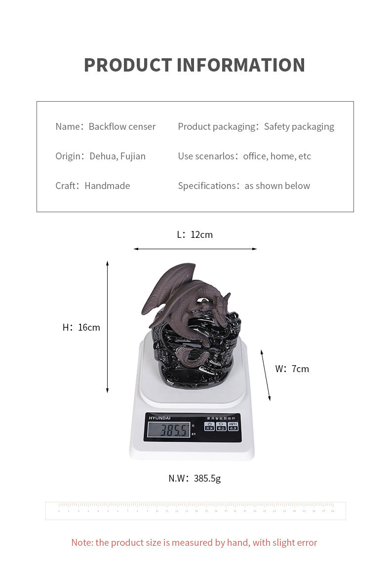 Ceramic Dragon Backflow Incense Burner