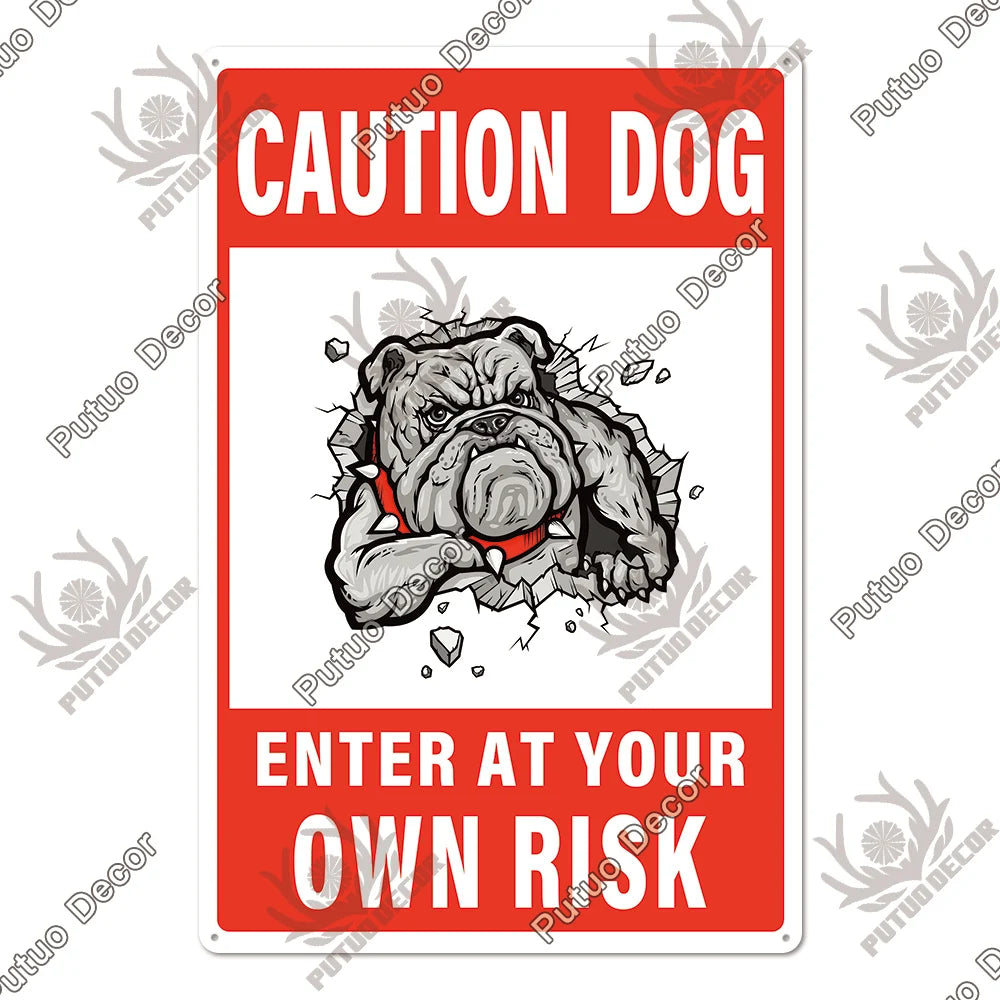 Warning/Danger Vintage Metal Signs