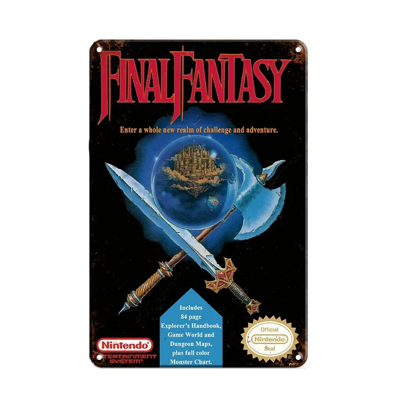 Retro Game Metal Signs