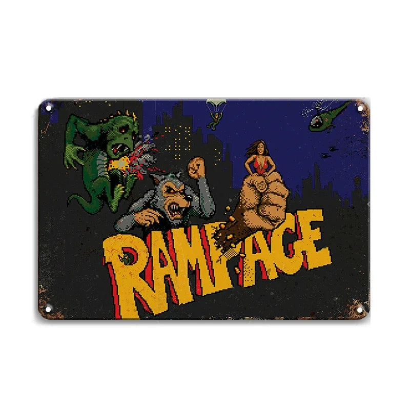 Retro Game Metal Signs