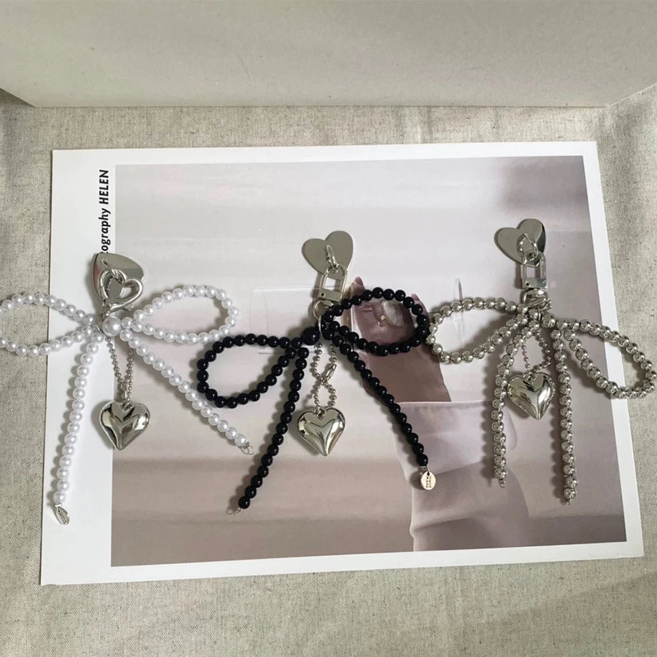 Beaded Bow Keychain