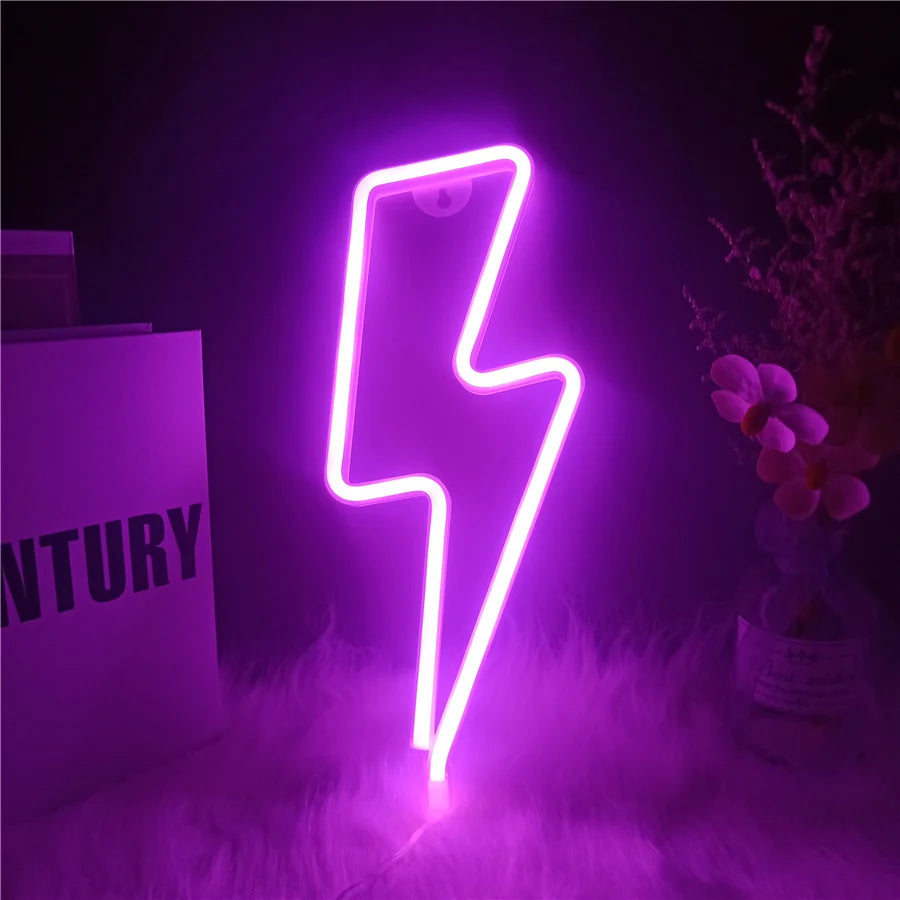 Lightning Bolt LED Neon Sign
