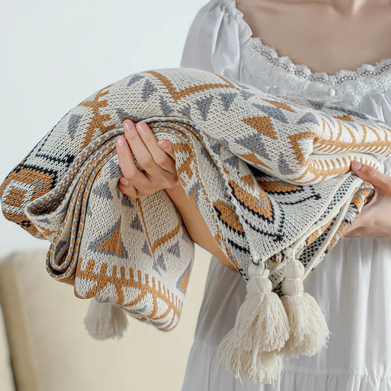 Heavy weight Tasseled Blanket