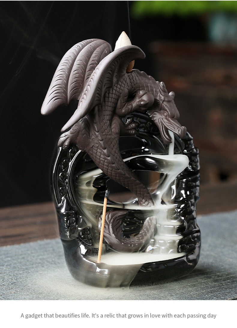 Ceramic Dragon Backflow Incense Burner