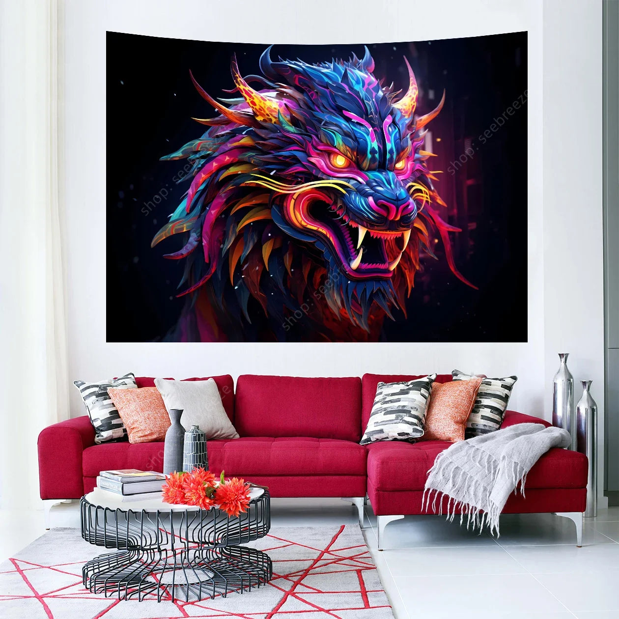 Dragon UV Reactive Tapestries