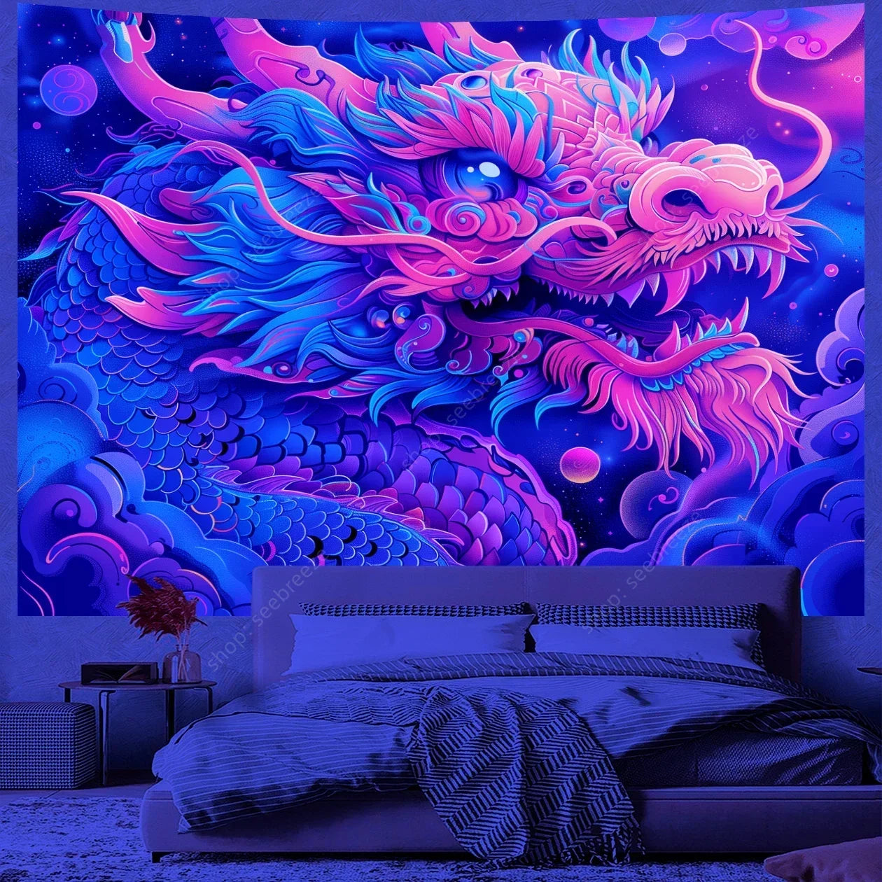 Dragon UV Reactive Tapestries