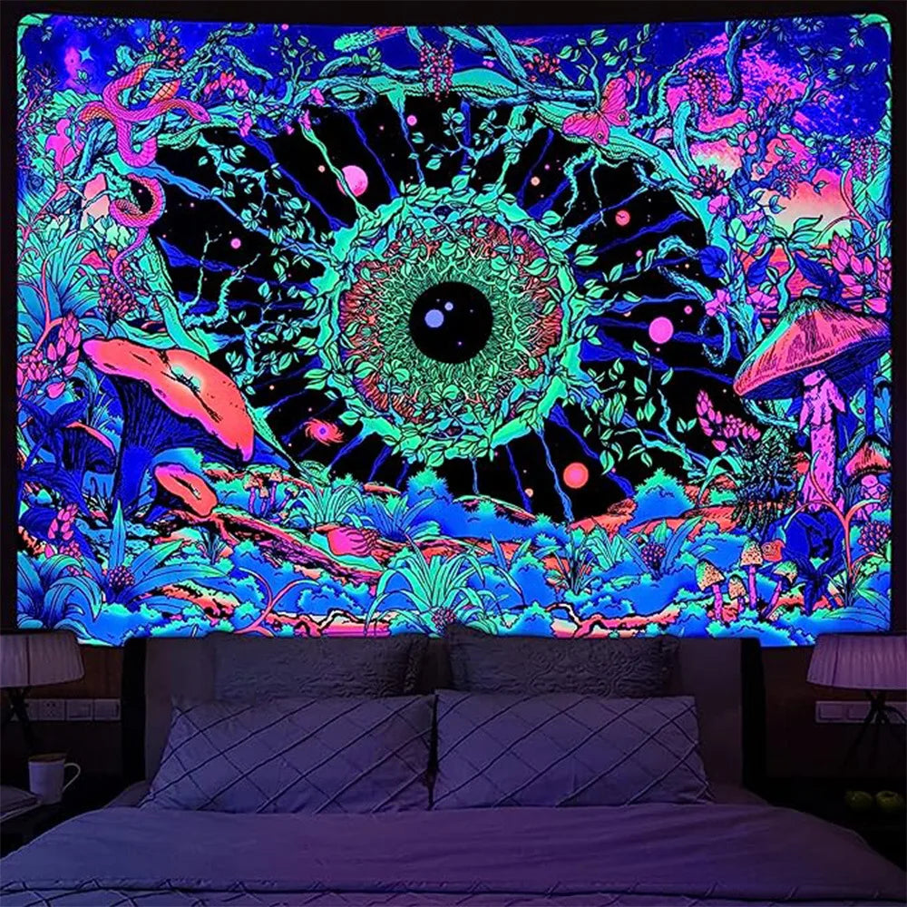 Psychedelic UV Reactive Tapestries