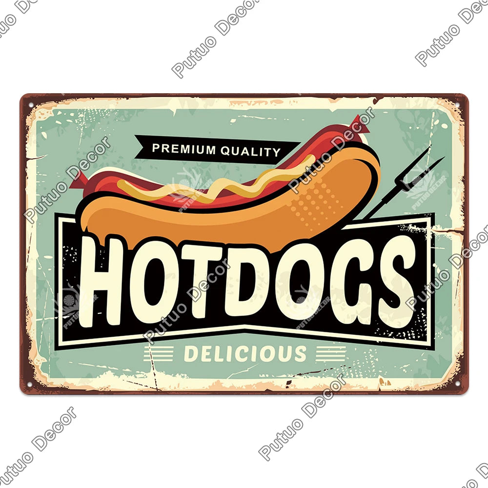 Vintage Restaurant Metal Signs