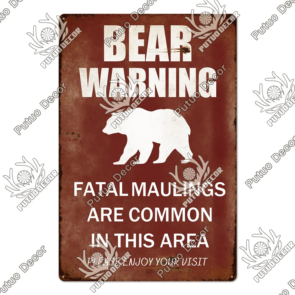 Warning/Danger Vintage Metal Signs