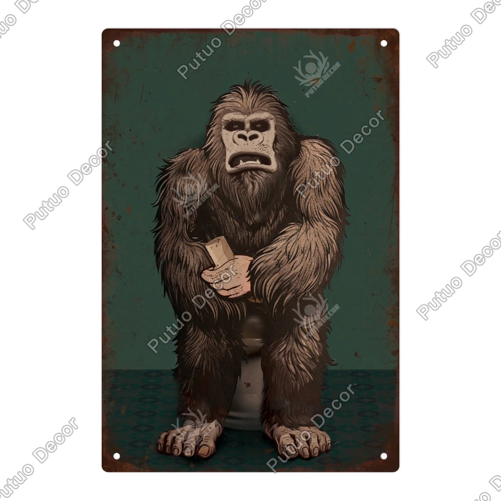 Funny Bathroom Decor Metal Signs