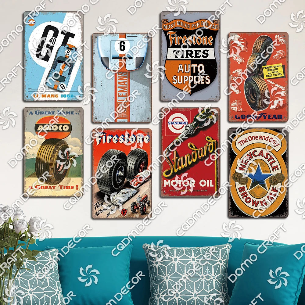 Vintage Gas Station Metal Signs