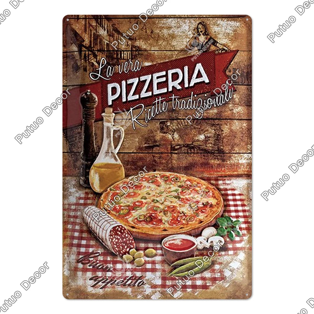 Vintage Restaurant Metal Signs