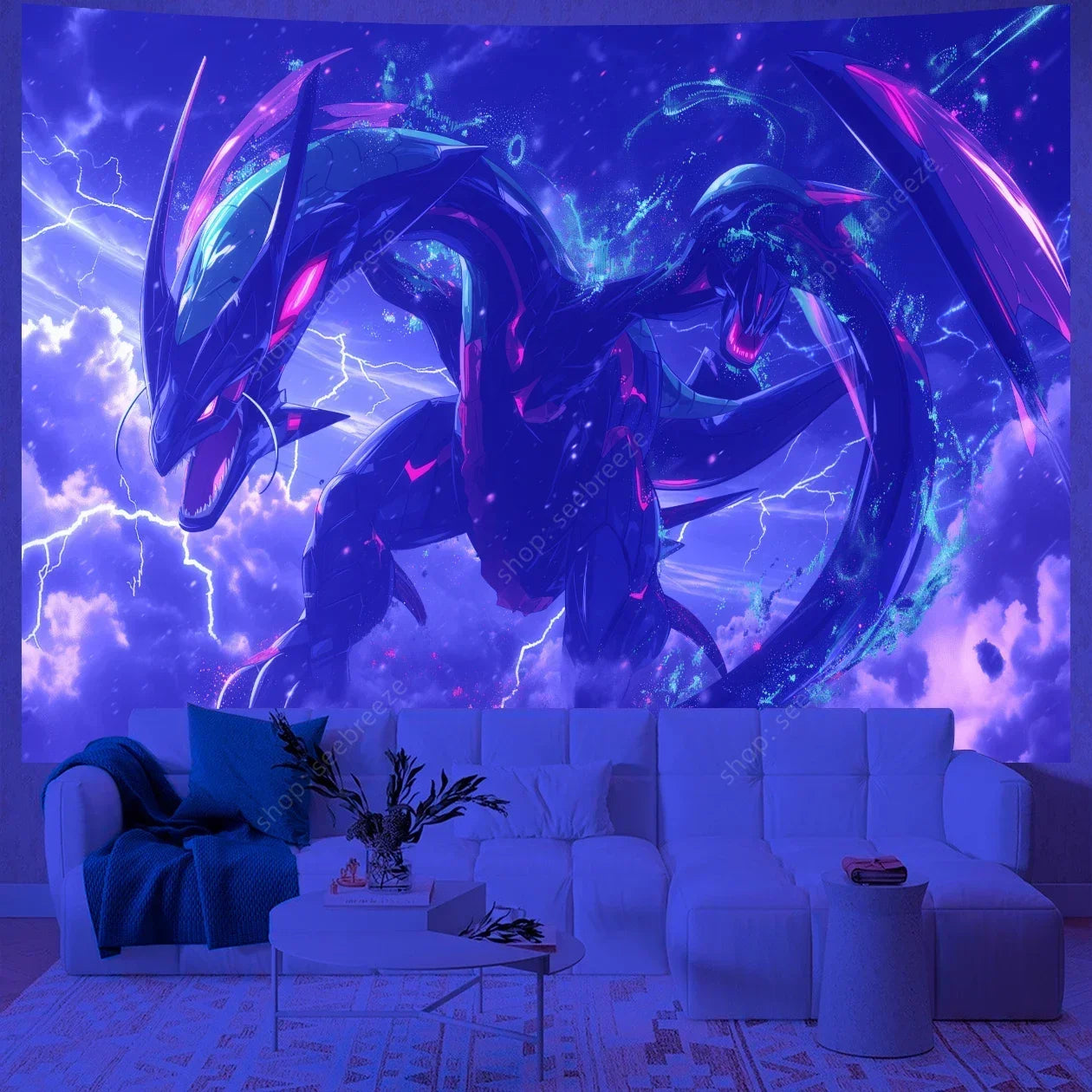 Dragon UV Reactive Tapestries