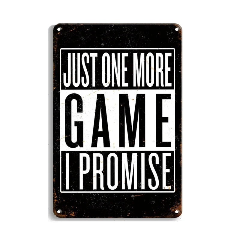Retro Game Metal Signs
