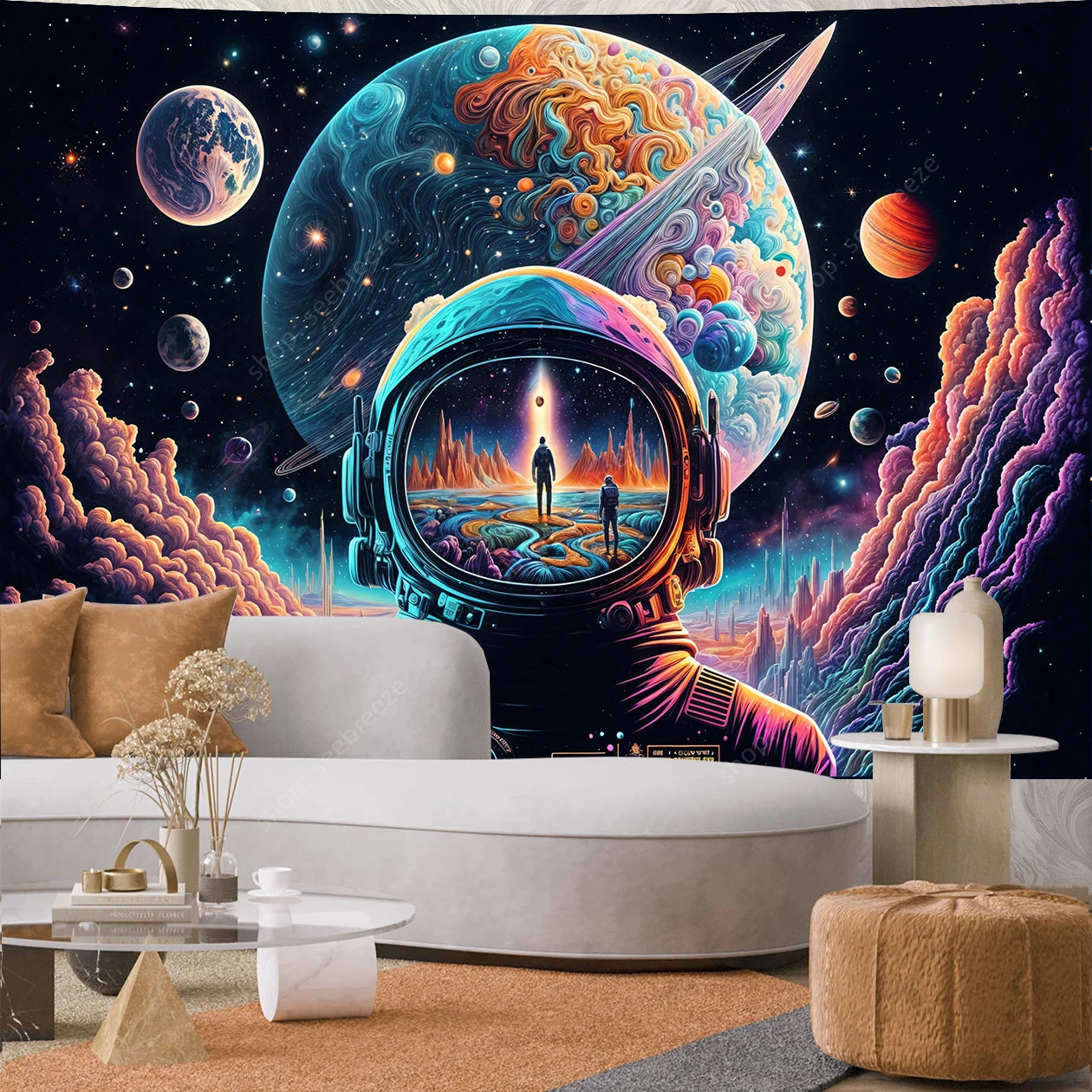 Astronaut UV Reactive Tapestries