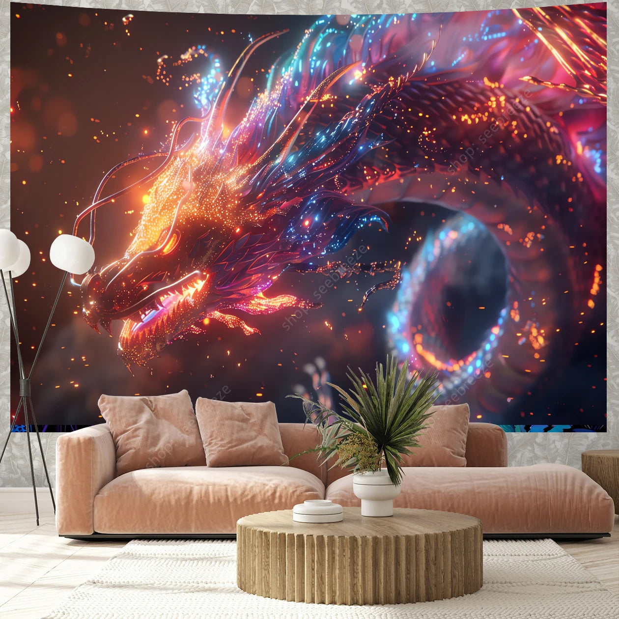 Dragon UV Reactive Tapestries