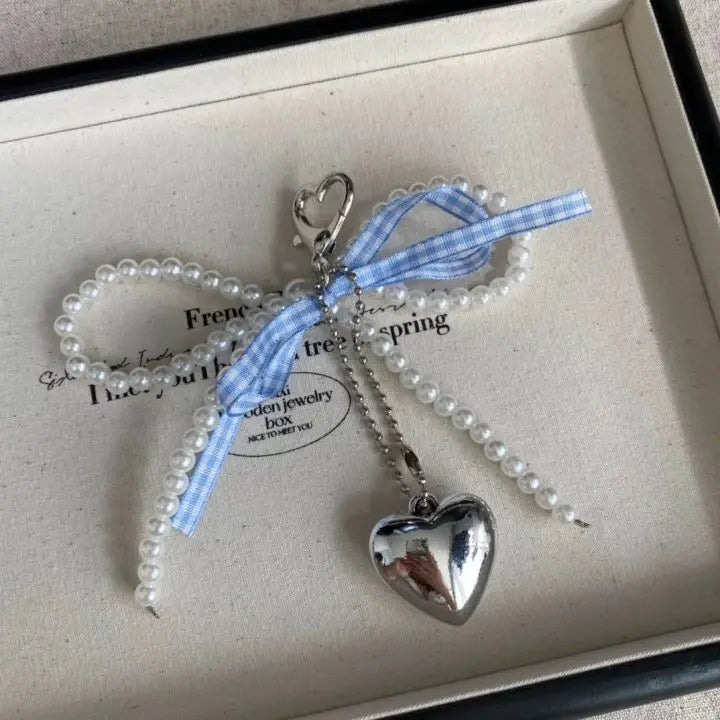 Beaded Bow Keychain